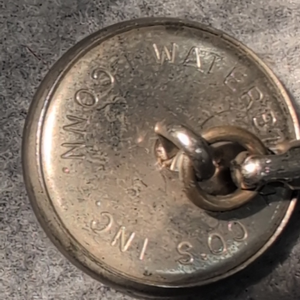 Vintage Waterbury Co. Inc Conn Silver Tone Ribbed Circular Collar Bar/Chain Link - Picture 3 of 5